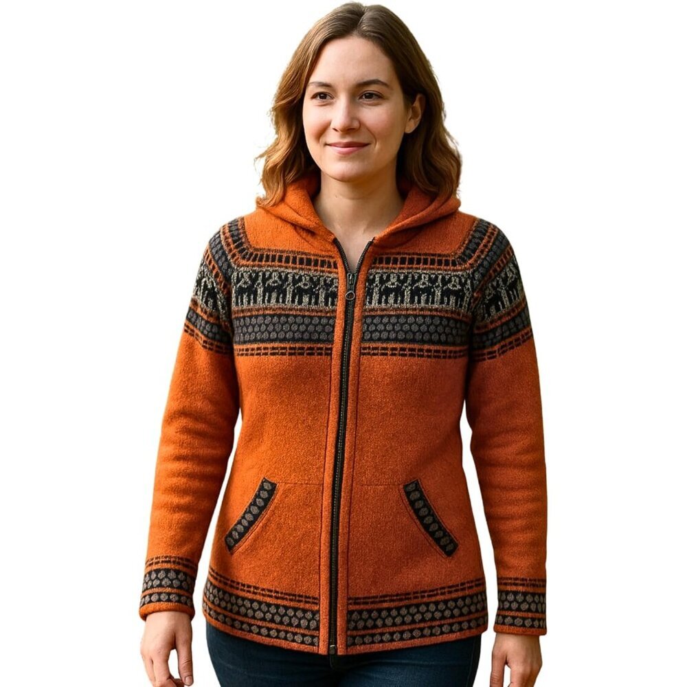 Alpaca Cardigan Sweater Women Winter Autumn Lightweight Soft Warm Plush